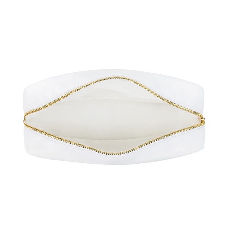 Bolsa o bolsa de nailon blanco para novia, Blanco, Cremallera