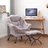 Givjoy Lazy Chair and Ottoman, Large Accent Lounge Chair with