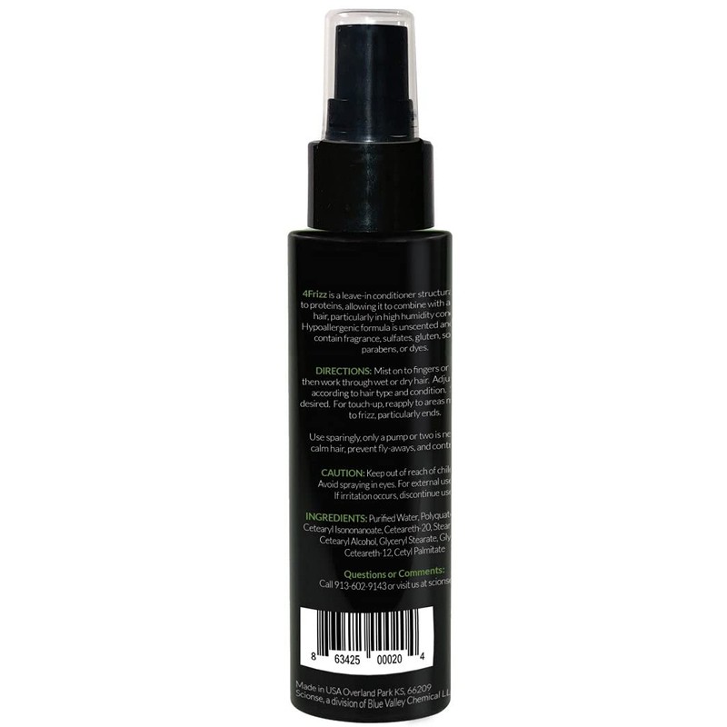 SCIONSE 4Frizz Hypoallergenic Frizz Control Mist, Fragrance Free, unscented