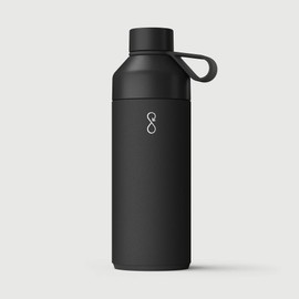 Ocean Bottle - Recycled Stainless Steel Drinks Reusable Water Bottle - Eco-Friendly & Reusable - Obsidian Black - 1L