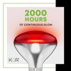KOR 250W R40 Red Incandescent Heat Lamp Bulbs, E26 Medium