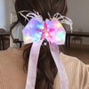 JAKAWIN Light Up Hair Bow Knot Glowing Veil Hair Clip