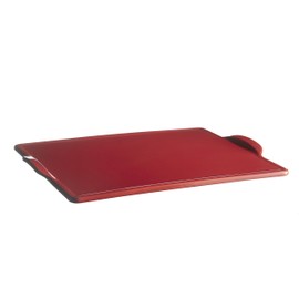 Emile Henry Rectangular Pizza Grill/Oven Stone, 19.6" x 14.0", Burgundy