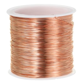 PATIKIL 26 Gauge Jewelry Wire, 328 Feet/100M Pure Copper Jewelry Beading Wire Soft Metal Plant Stem Ties for Jewelry Craft, Copper Tone (0.016")