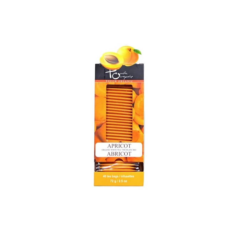 Touch Organic APRICOT WHITE Tea Bags, 40 Bags, 2.5 oz