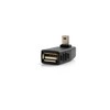 SYSTEM-S USB Type A Female to Mini USB Male 90°