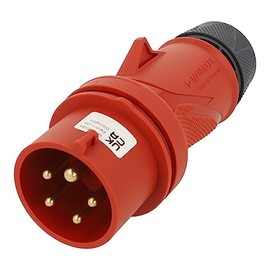 13510 | MENNEKES Plug POWERTOP Xtra with ERGOCONTACT, RED, IP54, 16A, 5P, 400V, 6H Clock Position
