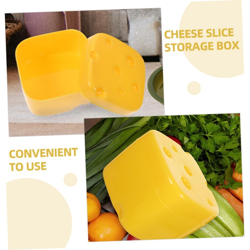 COLLBATH Cheese Fridge Storage Containers 2pcs Airtight Cheese Saver Box