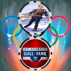 Olympics Brian Boitano Figure Skating Olympian Collectible Poker Chip Button