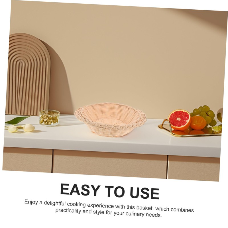 BIUDECO Bread Basket Rattan Large Kitchen Basket Japanese Daiso Style