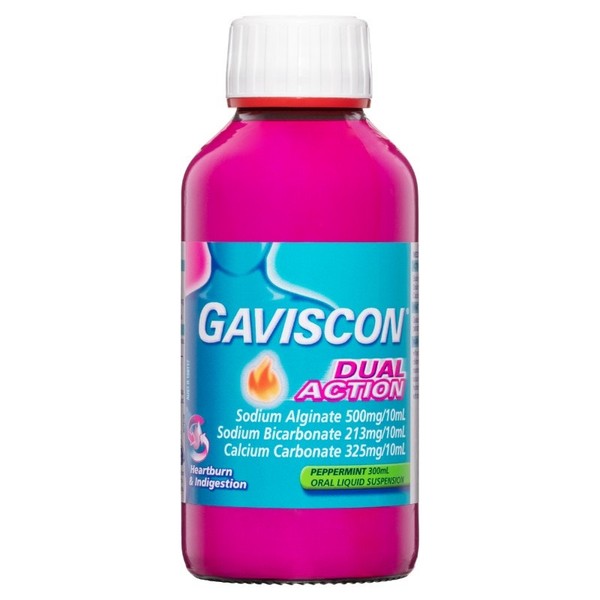 Gaviscon Dual Action Heartburn & Indigestion Relief Peppermint Liquid 300ml