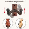 Guitar Wall Mount, Black Walnut Wood Guitar Hanger, U-Shaped Guitar