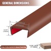 Slimline Cabinet Door Edge Protector, 3/4" Self Adhesive Peel and