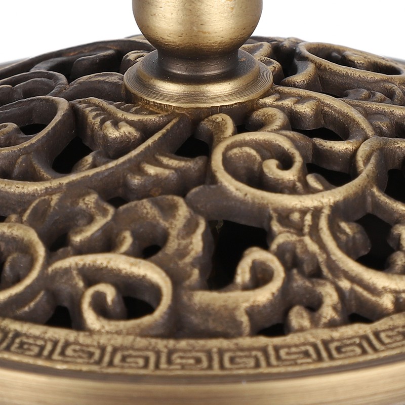 Household Brass Incense Burner Incense Burner Holders Craft Decoration (Round