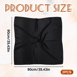 COMNICO 90 x 90 cm Große Quadratische Schals für Damen Personifizieren Elegant Seidentuch Haartuch Haare Einwickeln für Nacht Großer Quadratischer Halsschal zum Schlafen Haare einwickeln Satin-Bandana