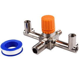 NPT Compressor Manifold Heavy Duty Double Outlet Manifold Air Compressor Fittings for Air Compressor Switch Control Valve Fittings