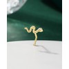 COCHARM 14K Solid Gold Snake Nose Stud 20g Yellow Gold