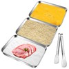 Aemygo Set of 3 Breading Pans, Stainless Steel Breading Tray