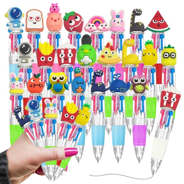 BAISDY 24Pcs Fun Pens Multicolor Pen in One, 4-in-1 Cute