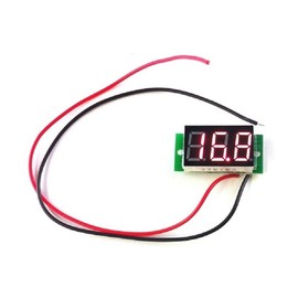 [Simple Sundries] Small Digital Voltage Meter, 2.4 V to V Red (2 Wire = Different Power No/Recessed) Voltage Measurement [domestic Quality Control] red