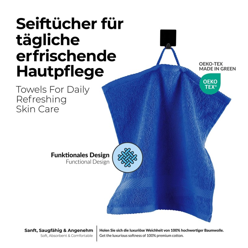 Etérea Carli Hand Towels, Single + Set + Bath Mat,