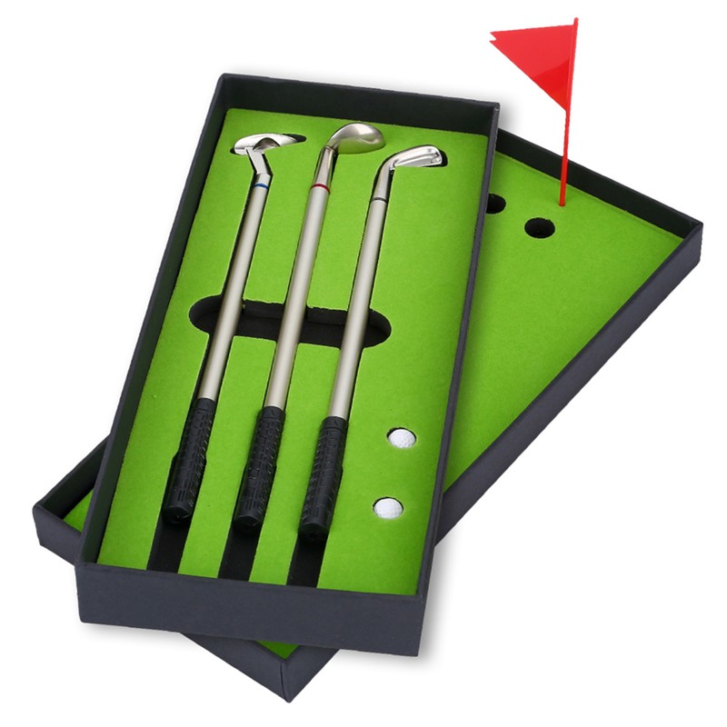 3PCS Mini Golf Clubs Ball point Pen Set with Balls