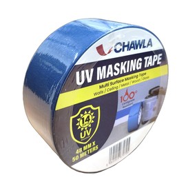 CHAWLA | UV Masking Tape 48mm 50 Meters | Paper Tape Easy Tear White Removable Painting DIY Decoration, Heavy Duty, Paper Tape for Paint Decoration, 48 mm 50m (1, 48mm)