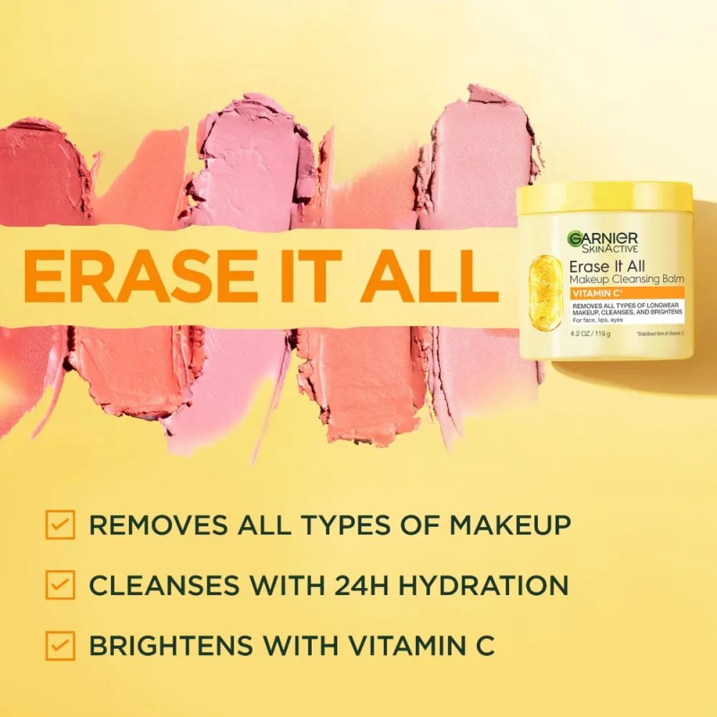 Bálsamo Limpiador De Maquillaje Garnier Erase It All, 4.2 Oz