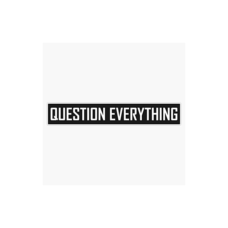 Question Everything Bumper Sticker Vinyl Decal 5 inches