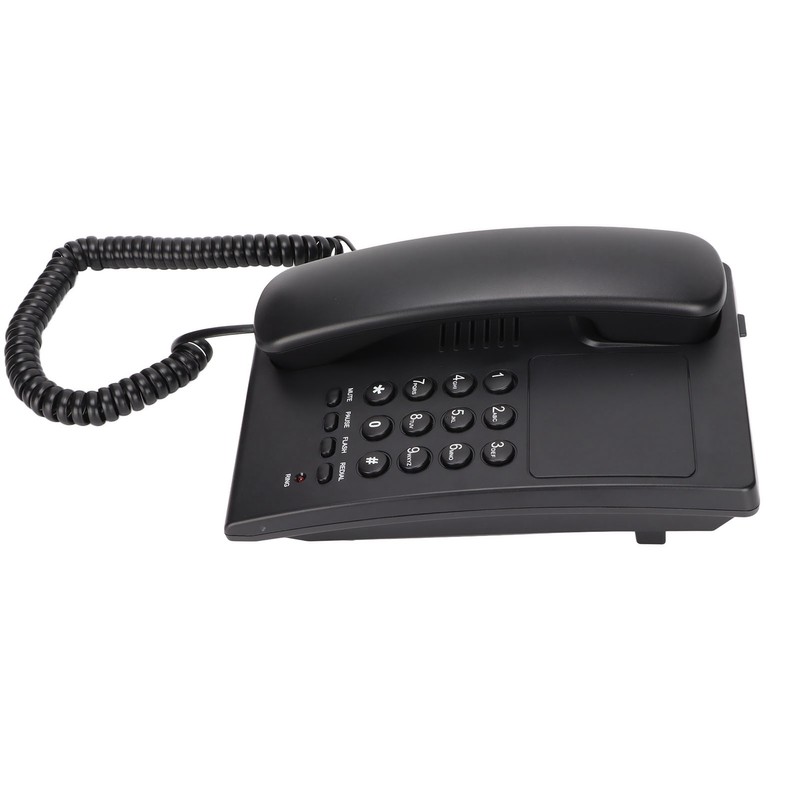 Home Corded Landline LED Indication Bell Mute Hands Free Speed