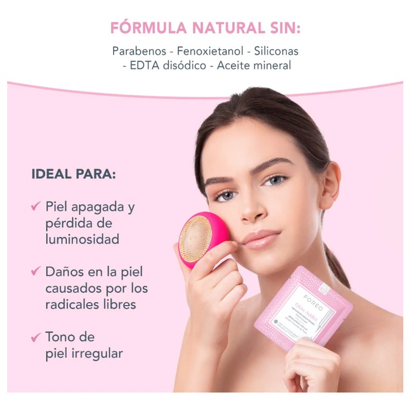 🔥 Foreo glow addict 2.0 advanced collection mascarilla facial Vitaminas