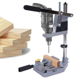 Drill Press, Aluminum Single-hole Adjustable Electric Stand Bench with Flat Plier, GDAE10 Power Hand Drill Guide, Drilling Rack Holder Benchtop Jig Presses Table Rotary Repair Tool Workstation