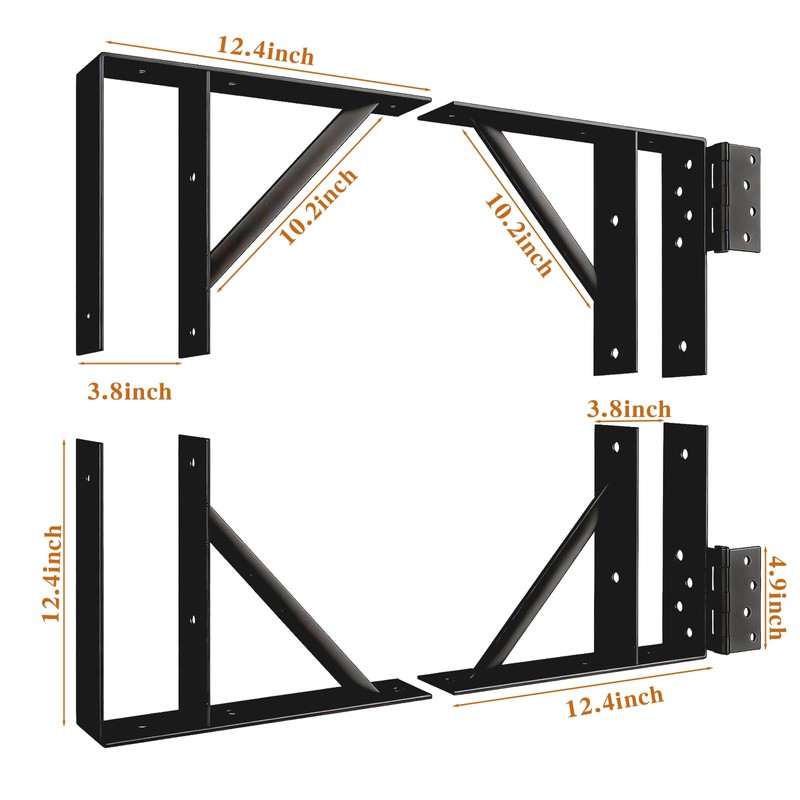 Gate Corner Brace Bracket,Heavy Duty Anti Sag Gate Kit with