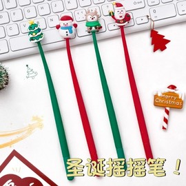 Christmas Character Donut Ballpoint Pen - Novelty Stationery Gift One Size/0.5mm Santa Claus 300ea