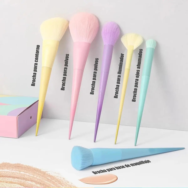 Juego De Brochas De Maquillaje Profesional De 17 Piezas Color