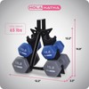 HolaHatha 5, 10, and 15 Pound Neoprene Hex Dumbbell Set
