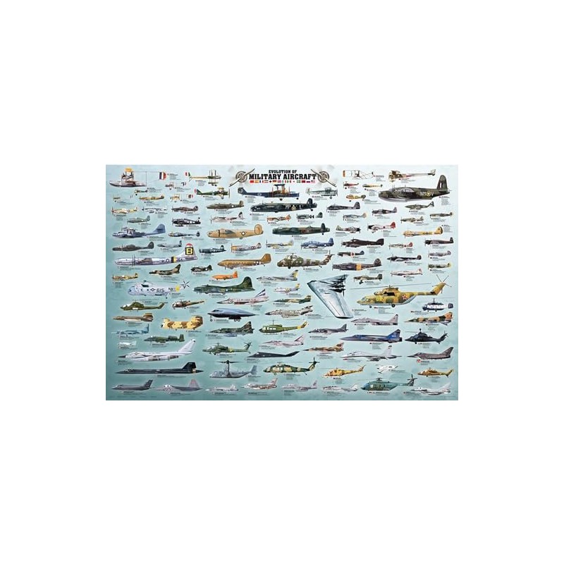 AllPosters Wall Poster Evolution Military Aircraft, 36x24