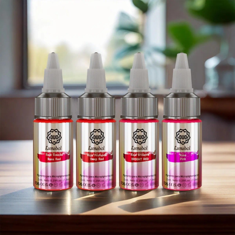Kit Tintas Ouo Lunabel Microblading 4 Tonos Labios 7.5ml Color