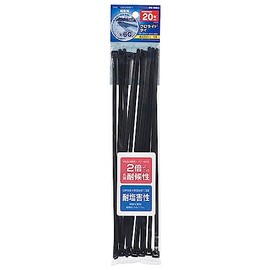 Ohm (OHM) LOB-CR25B15 09-1893 Electric Cable Ties Outdoor Chloride Tie, Weather Resistance, Salt Resistance, Heat Resistant, Length 9.8 inches (250 mm), Binding Inner Diameter Up to 2.4 inches (60