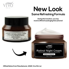 Vivo Per Lei Retinol Night Cream - Retinol Cream for Face - Anti Aging Moisturizer for Women - 1.76 Oz.