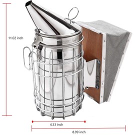 Beekeeping Tools, Hive Tool, Beehive, Smoking Bees Smoke Transmitter Elevated, Beekeeper Sprayer Honeycomb, Smoking Machine, Beekeeping Starter Tool, Home Garden Accessories with Heat Shield
