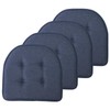 Sweet Home Collection Chair Cushion Memory Foam Pads Tufted Slip