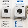 Adjustable Appliance Base Stand for Washer and Refrigerator – Locking