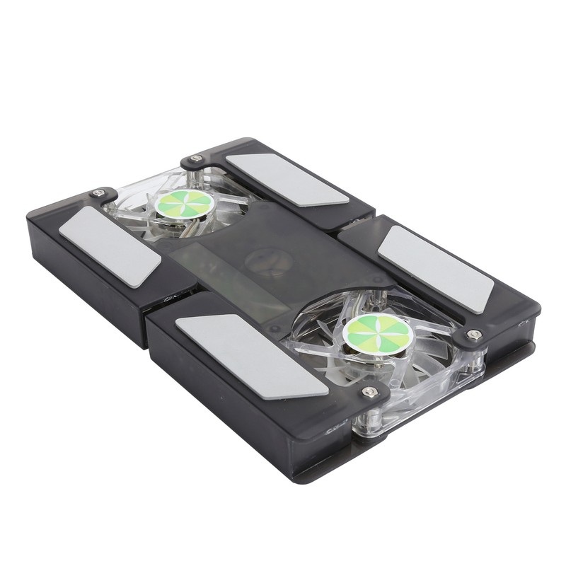Laptop Cooler Pad Dual Fan Light Emitting Notebook Speaker Foldable