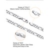 Chains 925 Sterling Silver Necklace Italy 5mm Figaro Link Chain