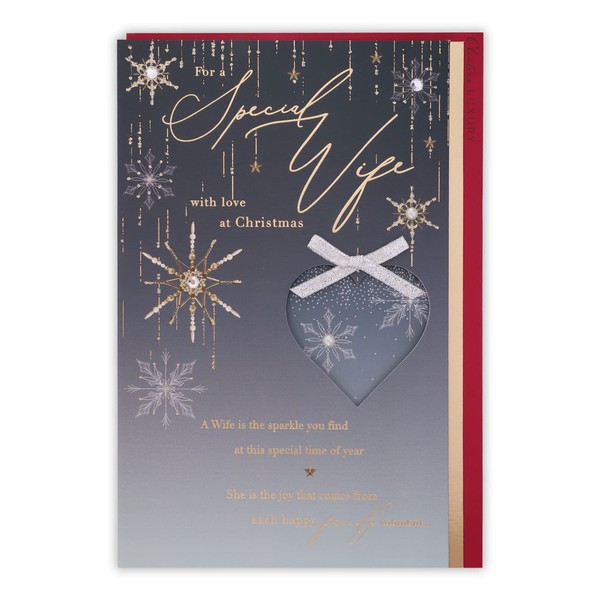 Clintons: Wife Christmas Card - Snowflakes