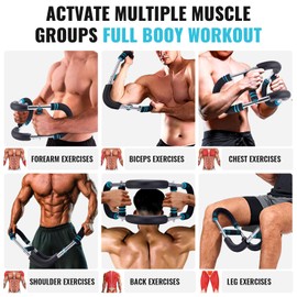 Twister Arm Trainer,Adjustable Chest Arm Workout Equipment,60-110lb Chest Exerciser for Men,Arm Trainer for Men,Chest Clip Muscle Trainer,Portable Arm Exercise Equipment,Upper Body Workout Equipment