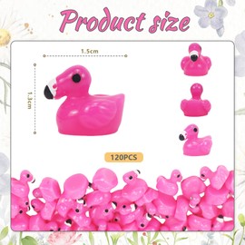 Goiern Pack of 120 Mini Flamingos, Tiny Flamingo Decoration, Mini Resin Figures, Mini Resin Animals, Flamingo Small Gifts, Small Figures, Flamingo for Garden, Dollhouse