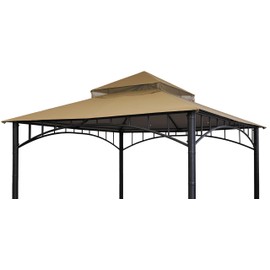SCOCANOPY Replacement roof Compatible with Target Madaga Gazebo Model L-GZ136PST,(New Khaki)