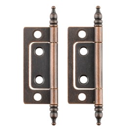 Antique Copper Non-Mortise Butt Hinge | Pack of 2 | Cabinet Door Hinges | Furniture Hardware | UA-256-AC